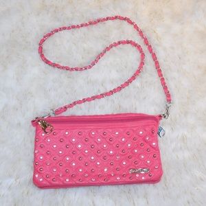 HALEY BEEZ Pink Studded Crossbody Bag